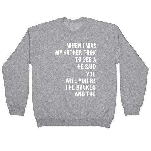 When I Was a Young Boy (1 of 2 pair) Crewneck Sweatshirt